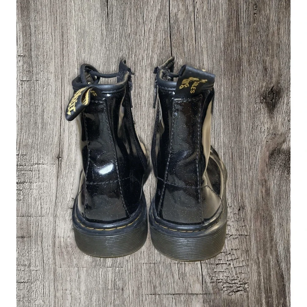 Dr. Martens Doc Boots Youth Size 3 Black Leather Side Zipper1460 J AW004